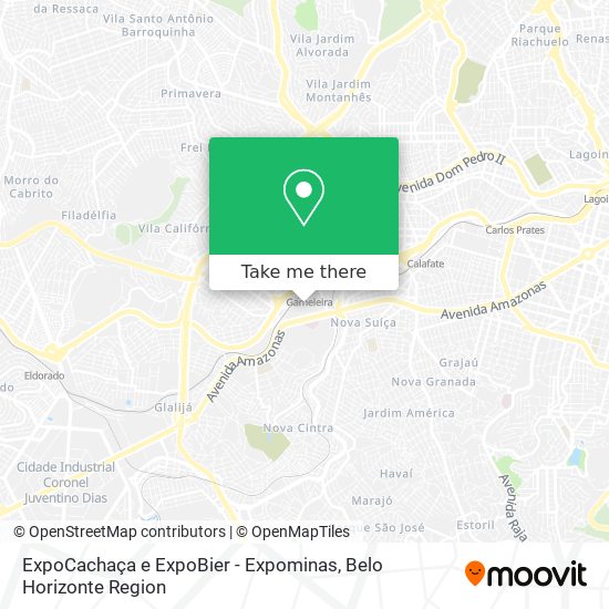 ExpoCachaça e ExpoBier - Expominas map