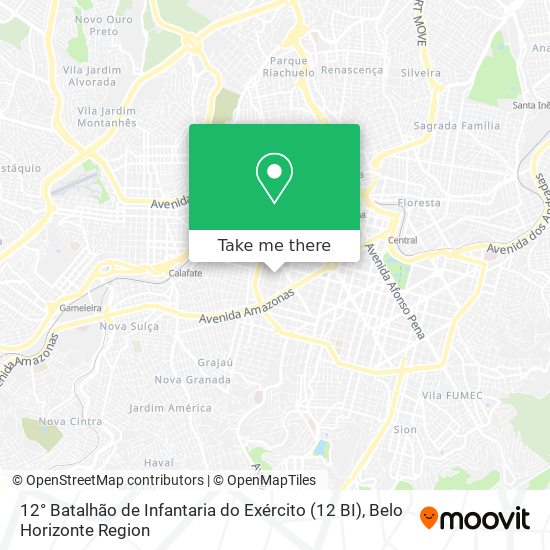 12° Batalhão de Infantaria do Exército (12 BI) map