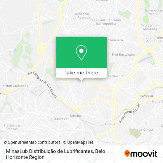 MinasLub Distribuição de Lubrificantes map