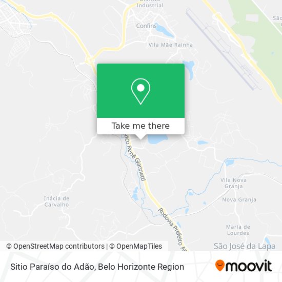 Sitio Paraíso do Adão map