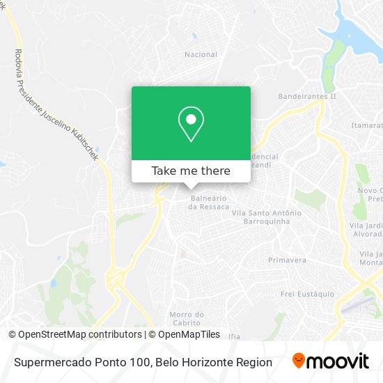 Supermercado Ponto 100 map