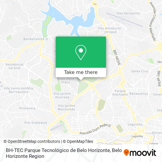 BH-TEC Parque Tecnológico de Belo Horizonte map