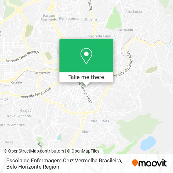 Mapa Escola de Enfermagem Cruz Vermelha Brasileira