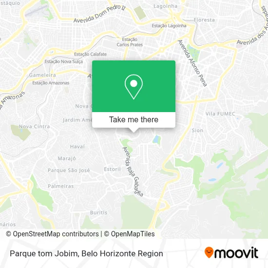 Parque tom Jobim map