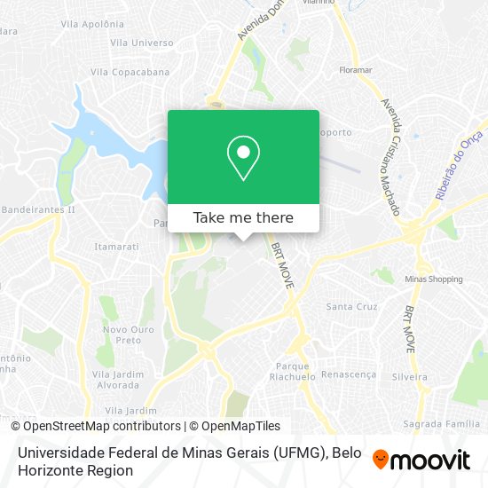 Mapa Universidade Federal de Minas Gerais (UFMG)