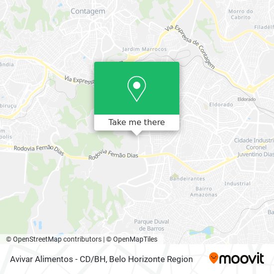 Avivar Alimentos - CD/BH map