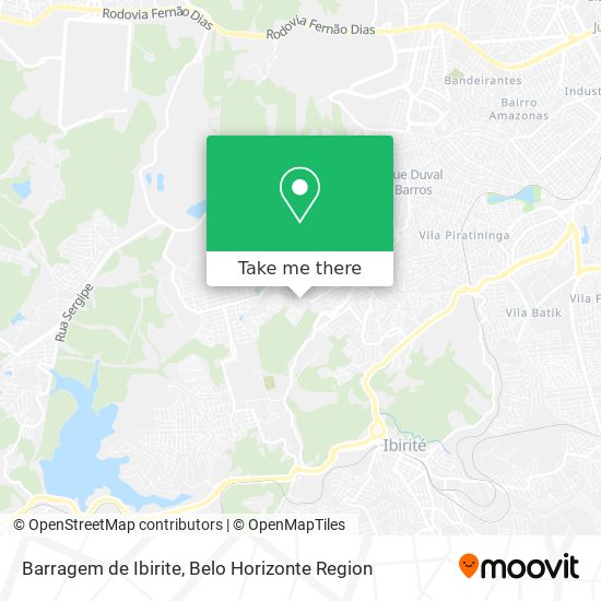 Barragem de Ibirite map
