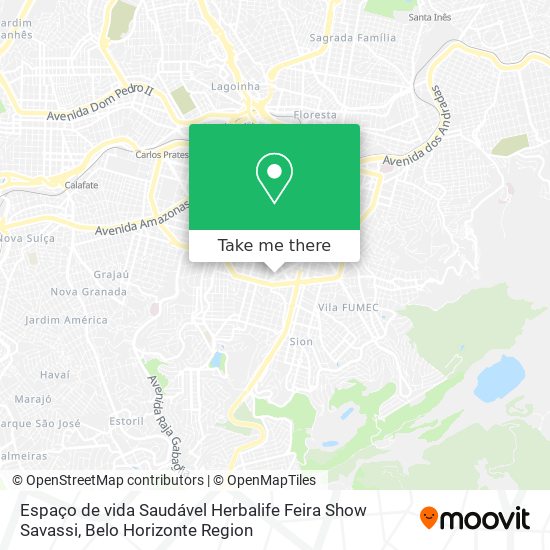 Espaço de vida Saudável Herbalife Feira Show Savassi map