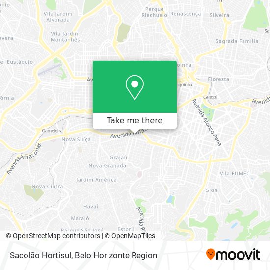 Sacolão Hortisul map
