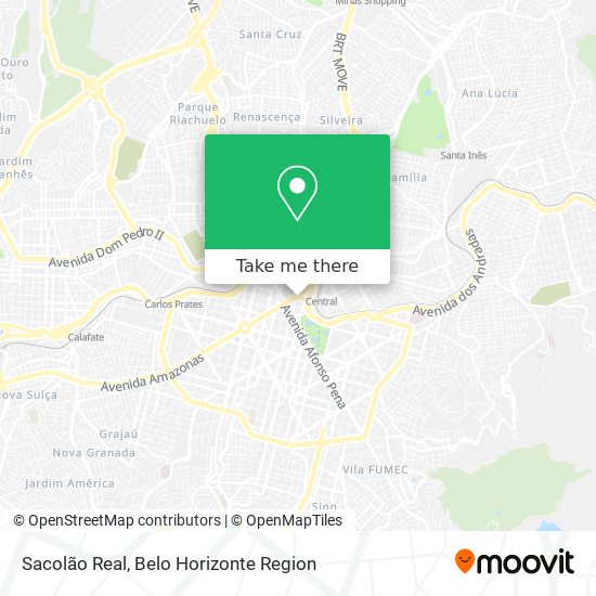 Sacolão Real map