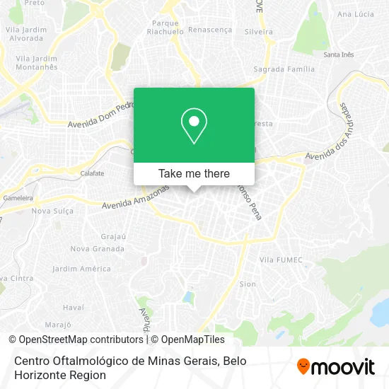 Mapa Centro Oftalmológico de Minas Gerais