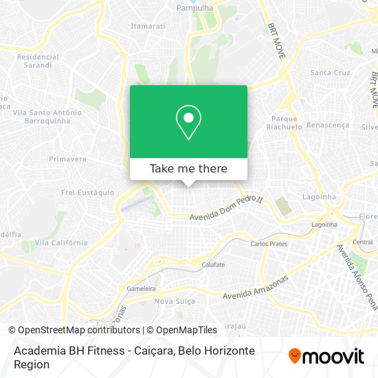 Academia BH Fitness - Caiçara map
