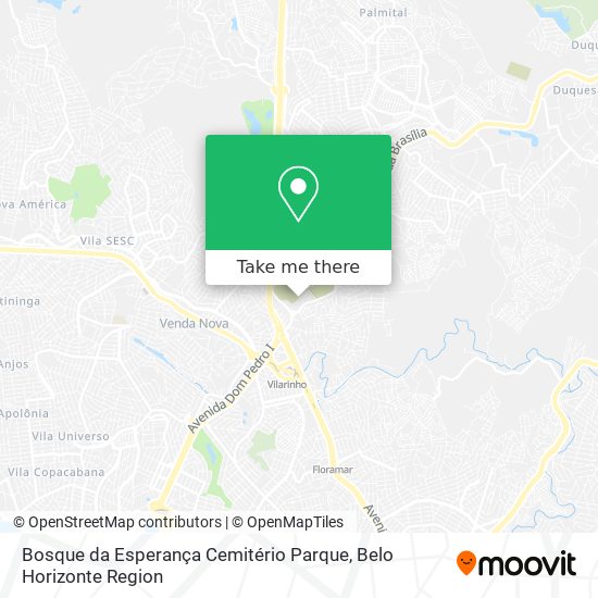 Bosque da Esperança Cemitério Parque map
