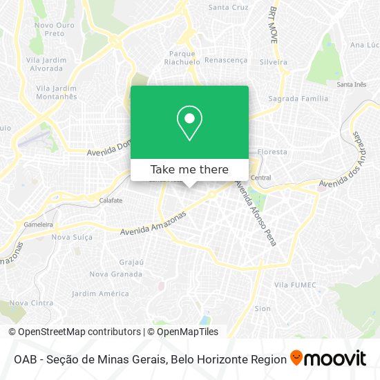 OAB - Seção de Minas Gerais map