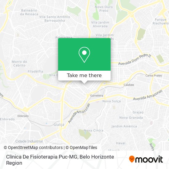 Clínica De Fisioterapia Puc-MG map