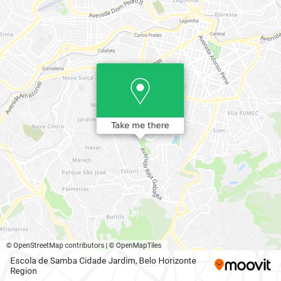 Mapa Escola de Samba Cidade Jardim