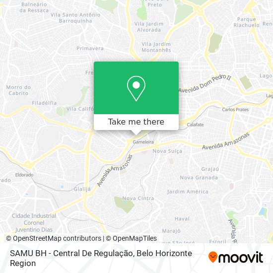 SAMU BH - Central De Regulação map