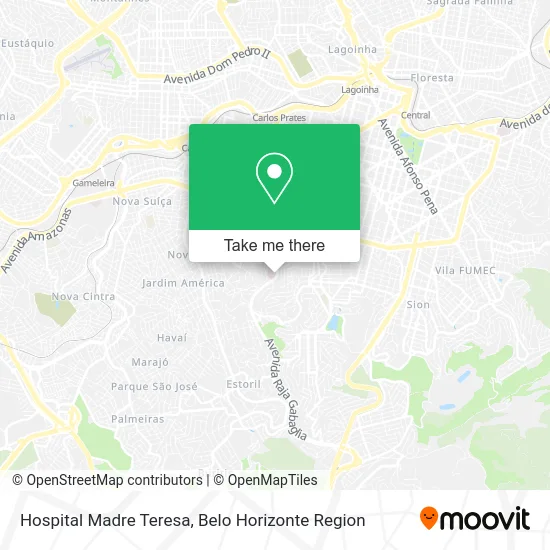 Hospital Madre Teresa map