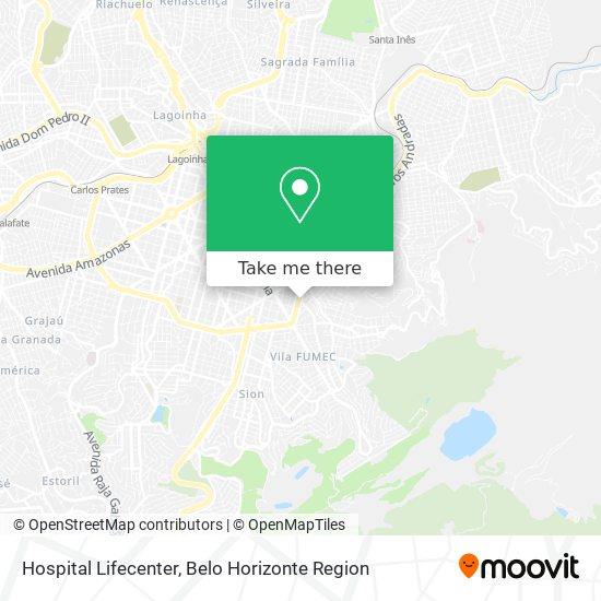 Hospital Lifecenter map