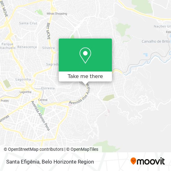 Santa Efigênia map