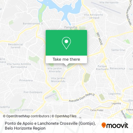 Mapa Ponto de Apoio e Lanchonete Crossville (Gontijo)