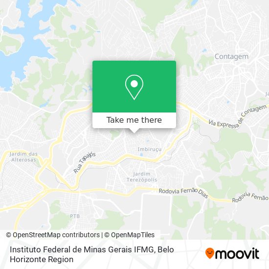 Instituto Federal de Minas Gerais IFMG map