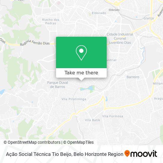 Ação Social Técnica Tio Beijo map