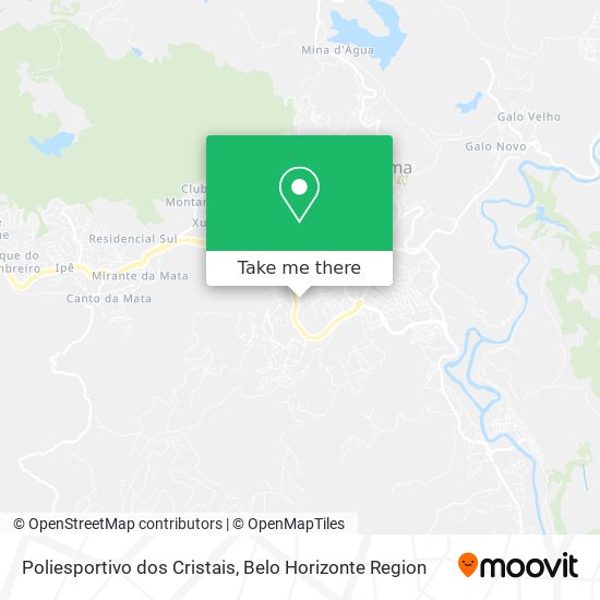 Poliesportivo dos Cristais map