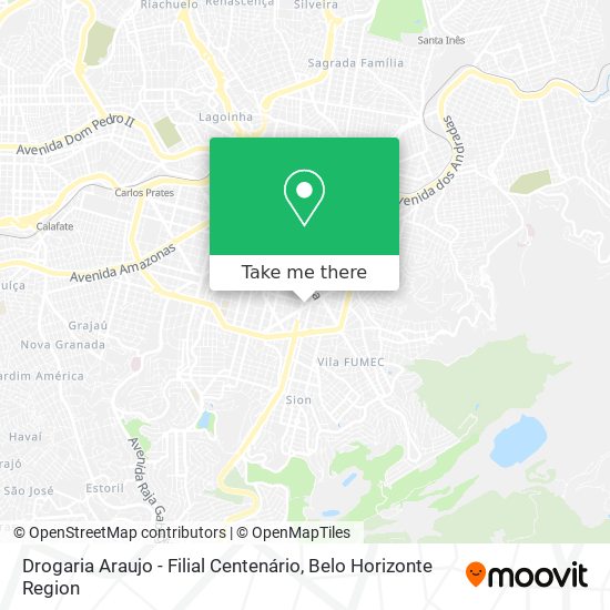 Drogaria Araujo - Filial Centenário map