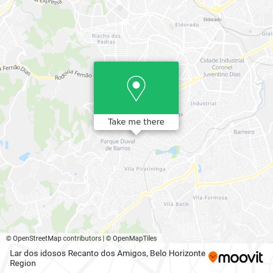 Lar dos idosos Recanto dos Amigos map