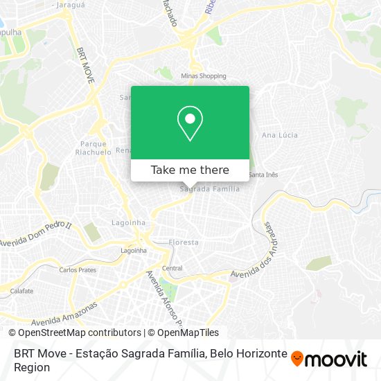 Mapa BRT Move - Estação Sagrada Família