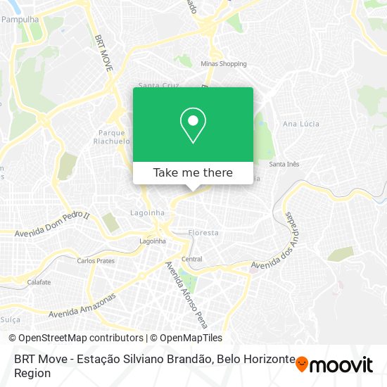 Mapa BRT Move - Estação Silviano Brandão