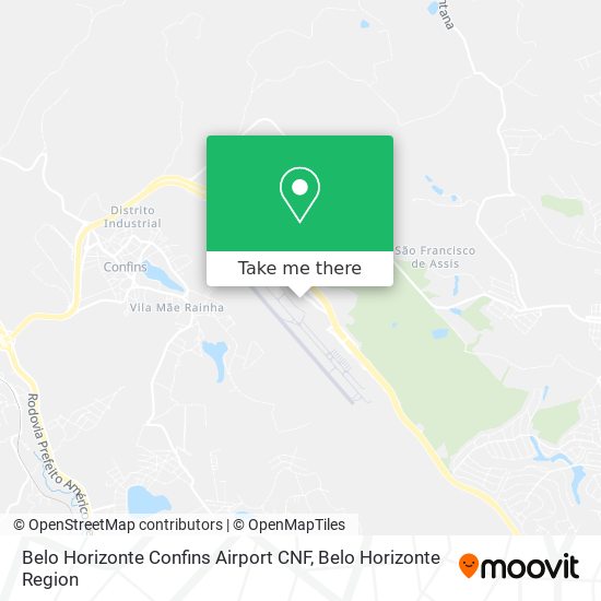 Belo Horizonte Confins Airport CNF map