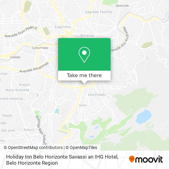 Mapa Holiday Inn Belo Horizonte Savassi an IHG Hotel