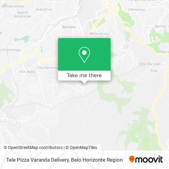 Tele Pizza Varanda Delivery map