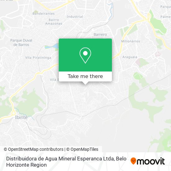 Distribuidora de Agua Mineral Esperanca Ltda map