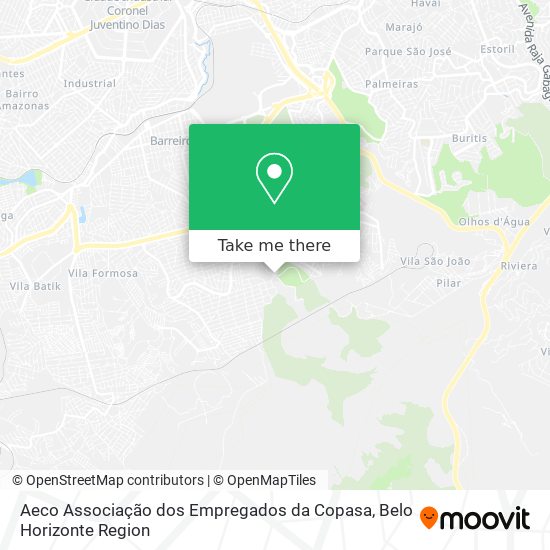 Aeco Associação dos Empregados da Copasa map