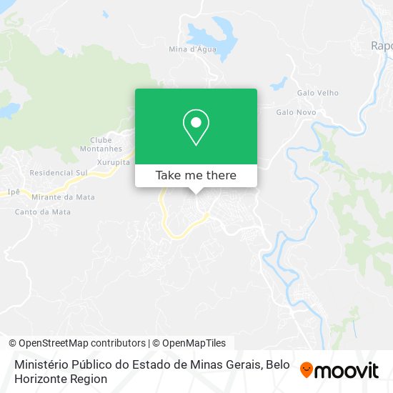 Ministério Público do Estado de Minas Gerais map