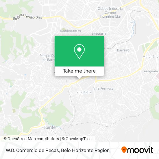 W.D. Comercio de Pecas map