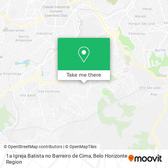 1a Igreja Batista no Barreiro de Cima map