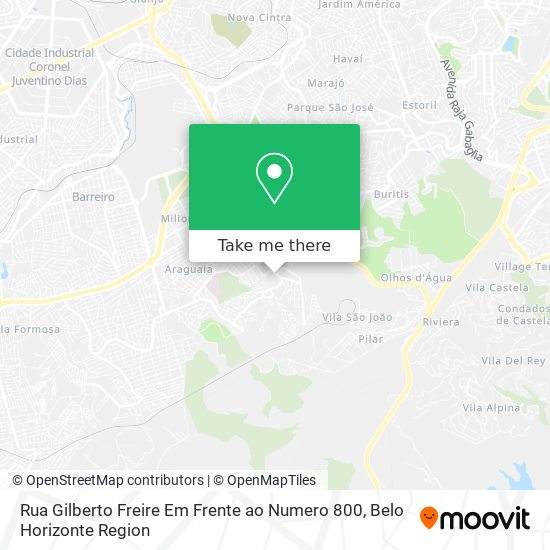 Rua Gilberto Freire Em Frente ao Numero 800 map