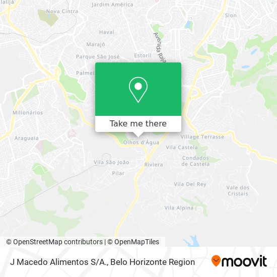 J Macedo Alimentos S/A. map