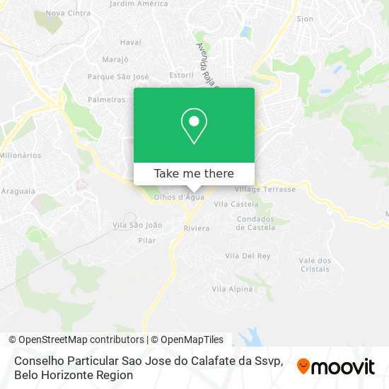 Conselho Particular Sao Jose do Calafate da Ssvp map