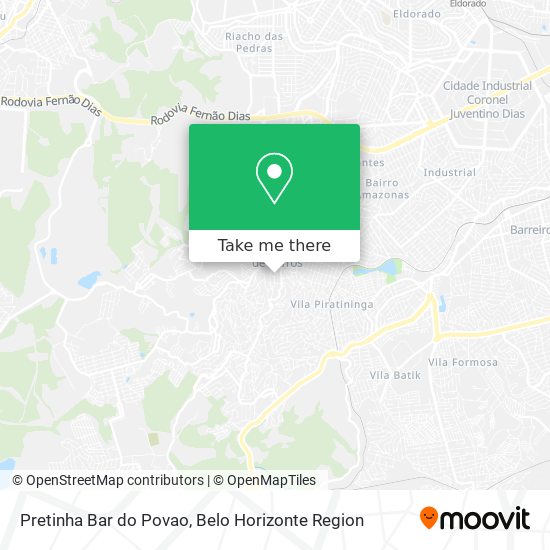 Pretinha Bar do Povao map