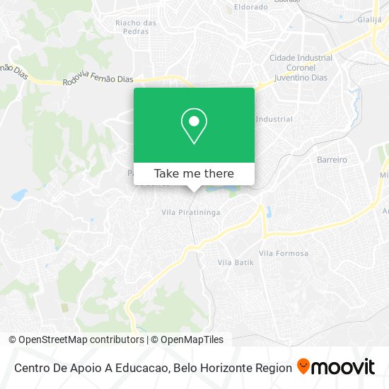 Centro De Apoio A Educacao map