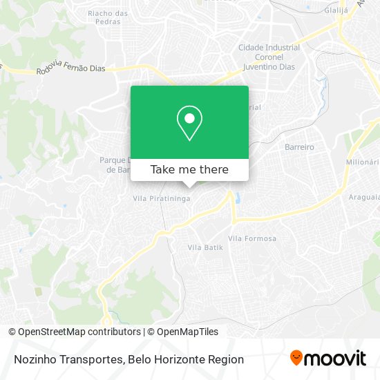 Nozinho Transportes map