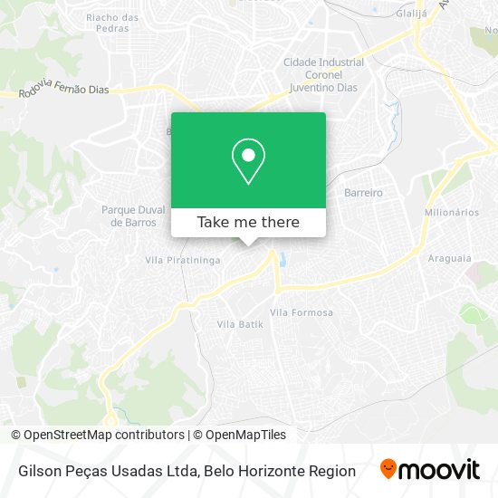 Gilson Peças Usadas Ltda map