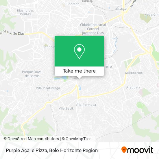 Purple Açai e Pizza map