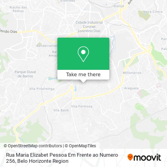 Mapa Rua Maria Elizabet Pessoa Em Frente ao Numero 256