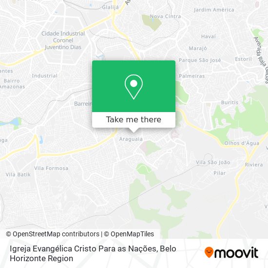 Igreja Evangélica Cristo Para as Nações map
